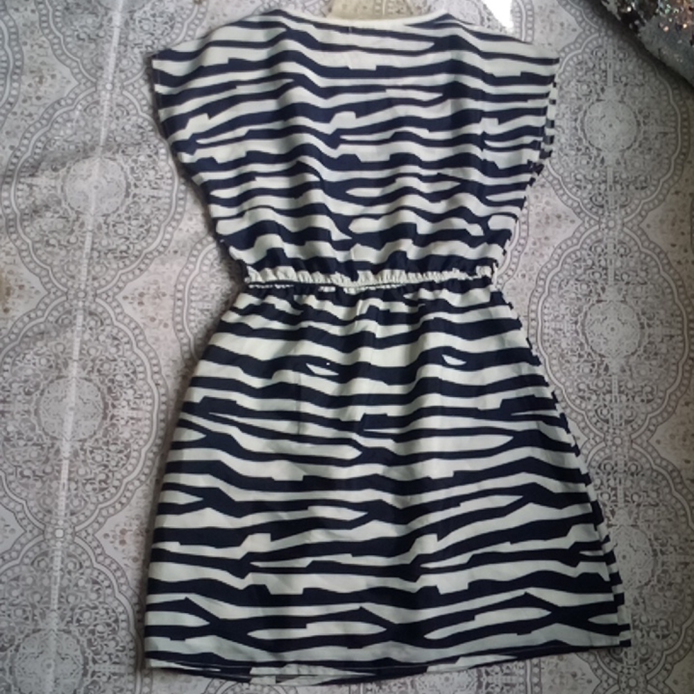 Blue and white striped dress - Picture 8 of 13